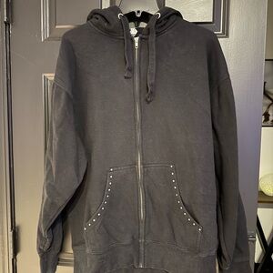 Black Studded Women's Hoodie